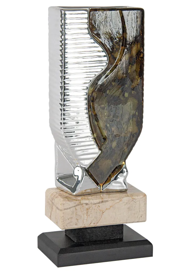 Trofeo jarrón abierto espiga oro