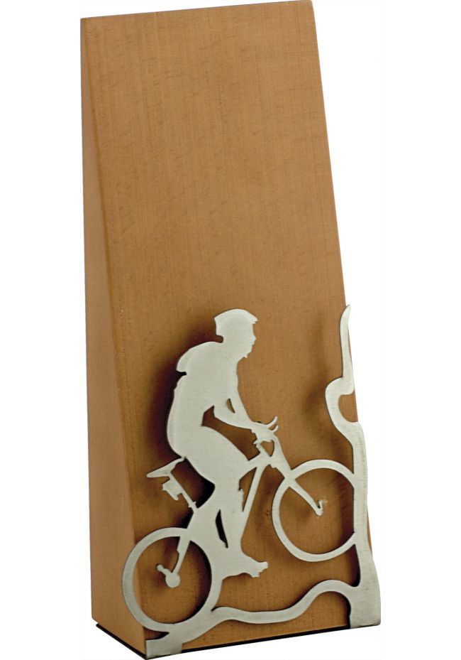 Trofeo Mountain Bike en madera y metal