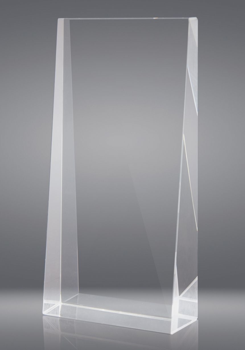 Trofeo de cristal en forma de cuña XXL