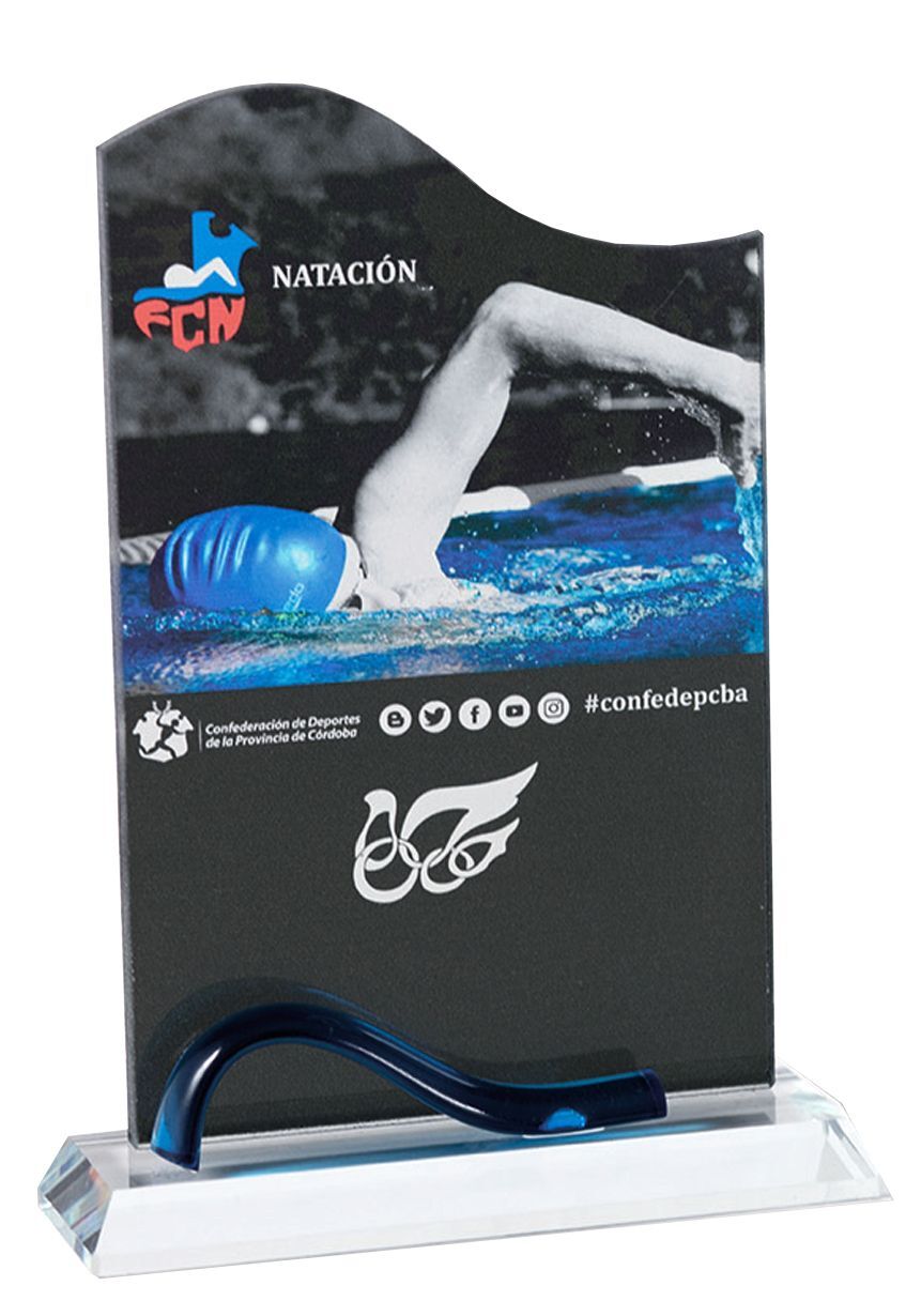 Cristallo ottagonale trofeo marrone