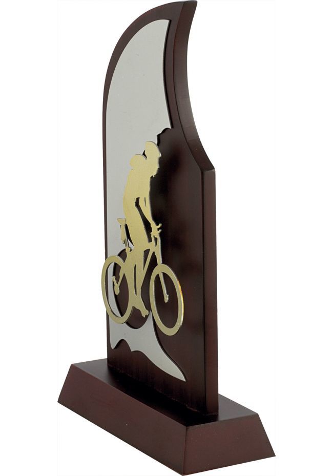 Trofeo en madera para ciclismo