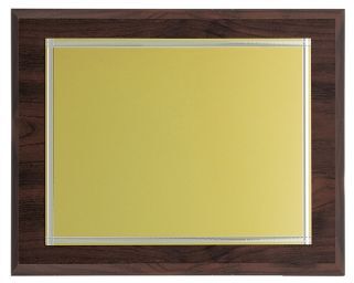 Placa de homenaje biselado dorado impresión color