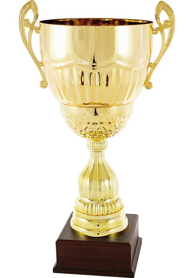 Trofeo copa cáliz dorado asas