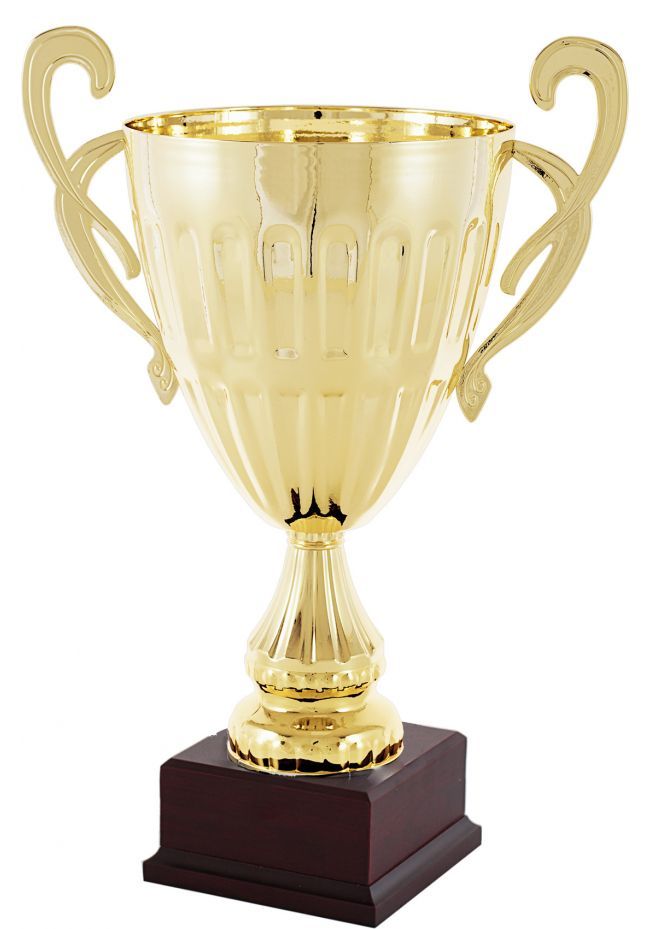 Trofeo copa dorada estilo olímpico de máxima calidad