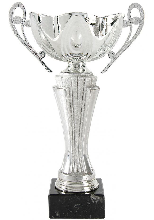 Trofeo copa plata con asas finas