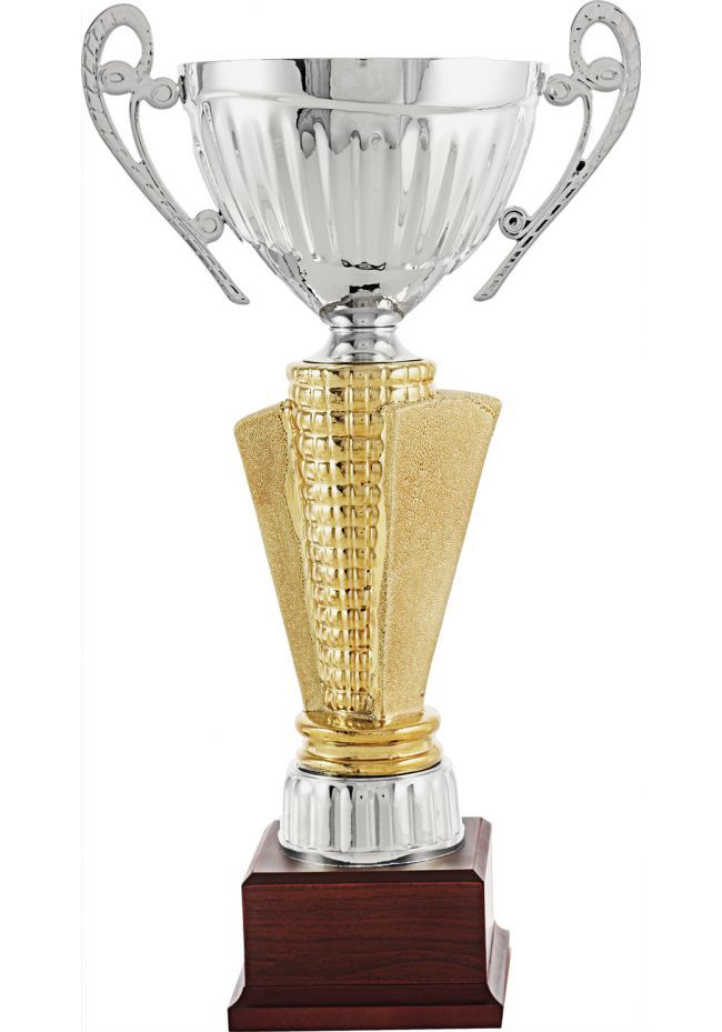Trofeo copa bicolor oro/plata asas