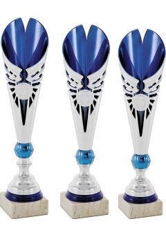 Trofeo copa semiabierta hoja bicolor plata/azul Thumb Trofeo copa semiabierta hoja bicolor plata/azul Thumb