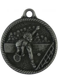 Tennis-Medaille 50 mm Hochrelief