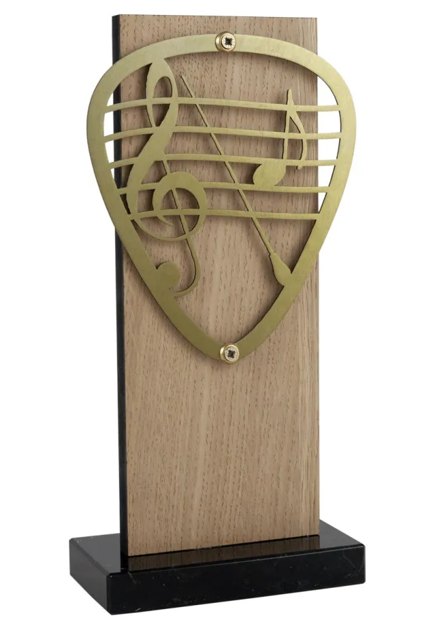 Goldene Trophäe mit Karaoke-Disc