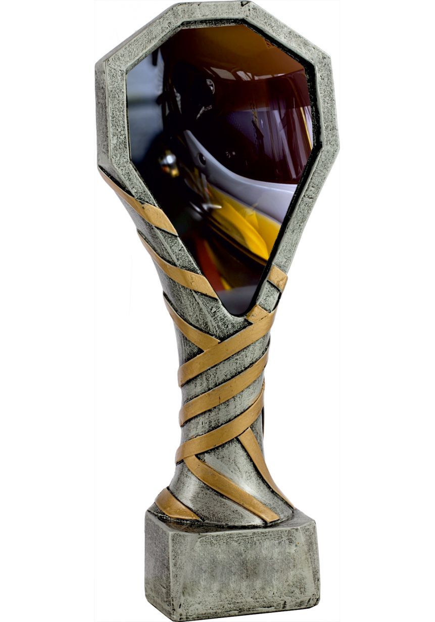 Trofeo de resina con imagen de un Casco