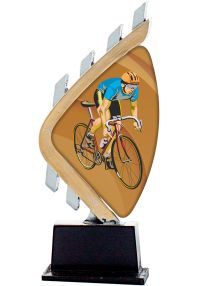 Cycling resin sports trophy