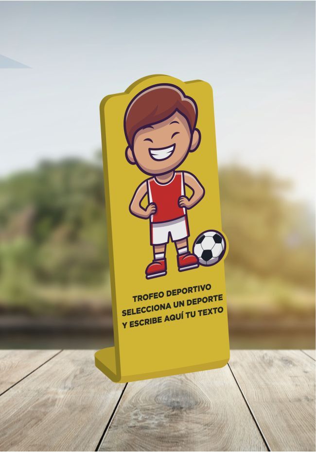 Trofeo deportivo fútbol de metacrilato Trofeo deportivo fútbol de metacrilato