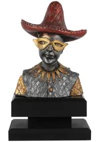 Trofeo di carnevale con figura arlecchino