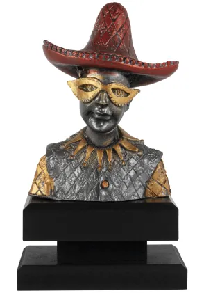 Trophäe für Fasching mit Harlekinfigur