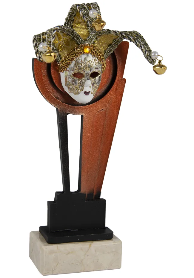 Trofeo para carnaval con máscara cerámica