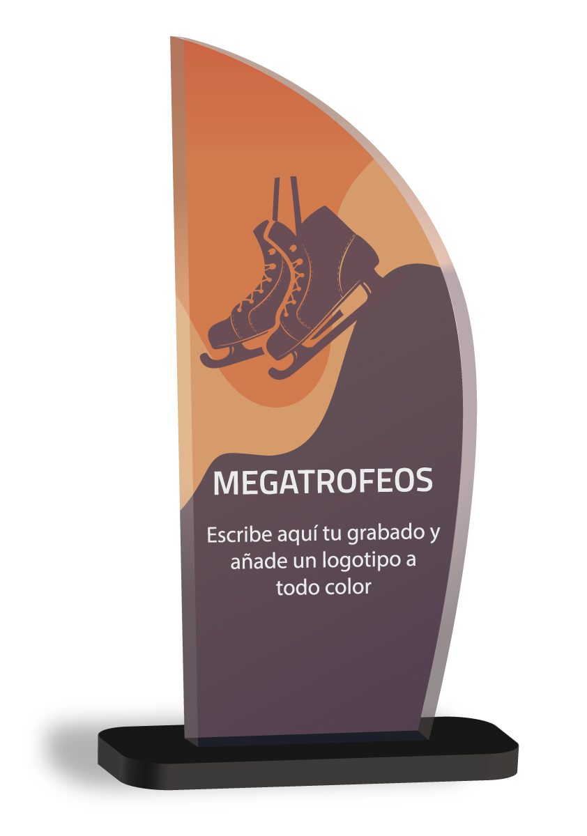 Trofeo de Patines de hielo en metacrilato