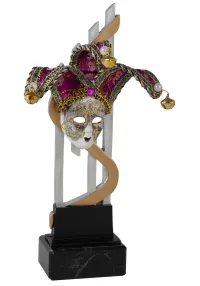 Golden carnival mask trophy