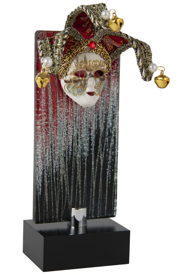 Trofeo maschera di supporto in vetro