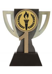 Troféu de premiação da tocha de resina nº1