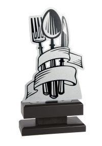 Trofeo de cocina de metal