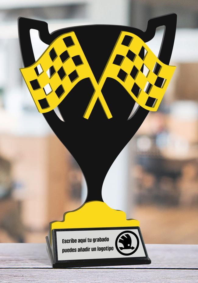 Trofeo copa de carreras de motor