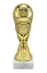 Trofeo coppa calcio in resina dorata