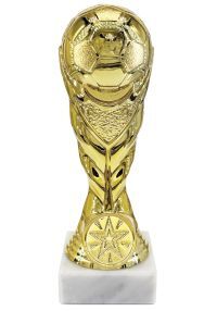 Trofeo copa de futbol en pvc dorado