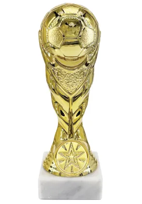 Fußballpokal-Trophäe aus goldenem Harz