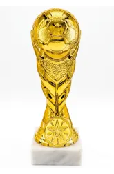 Trofeo copa de futbol en pvc dorado