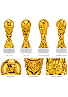 Trofeo copa de futbol en pvc dorado Thumb
