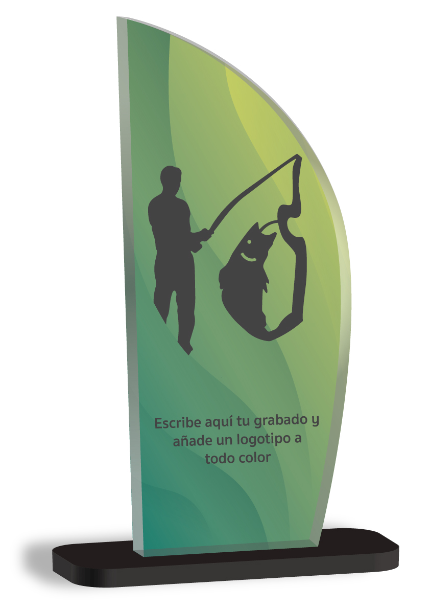 Trofeo Pesca Sportiva In Legno Sagomato Con Pescatore H25 - Foto 12