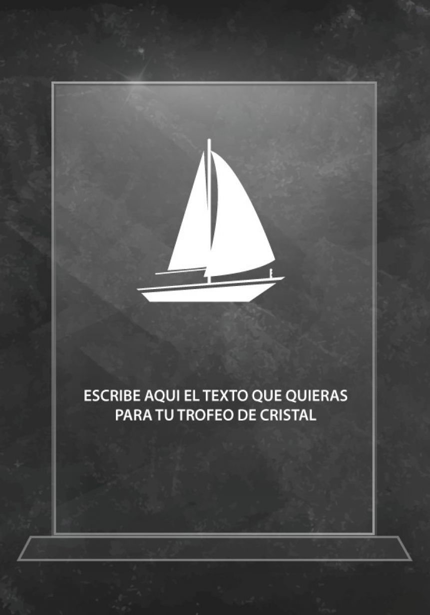 Trofeo de cristal de vela
