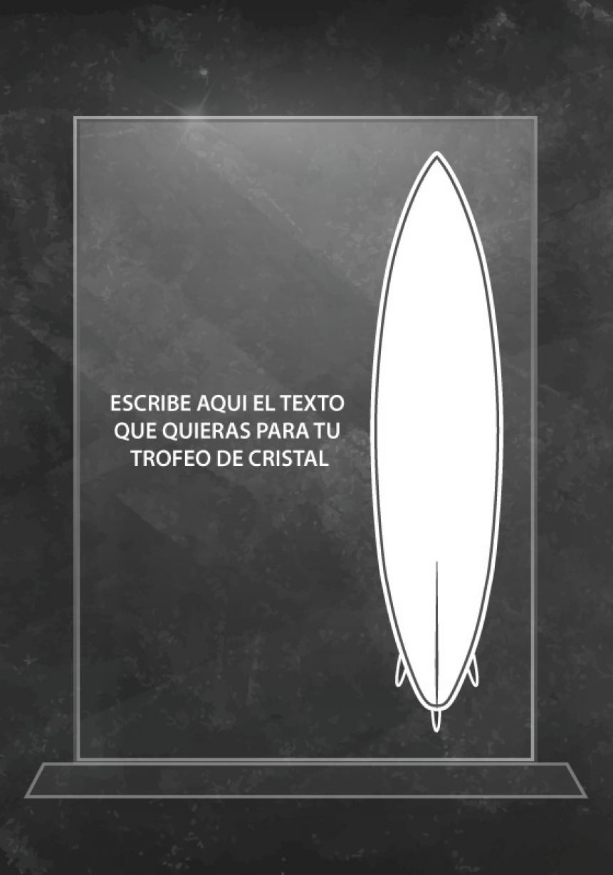 Trofeo de cristal surf