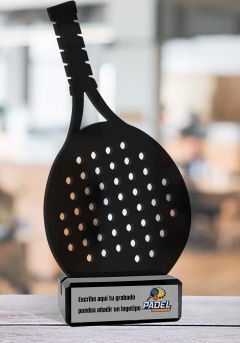 Methacrylate trophy paddle tennis silhouette Thumb