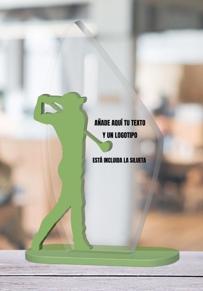 Trofeo metacrilato golf