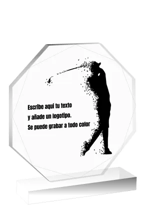 Trophäe aus goldenem Methacrylat