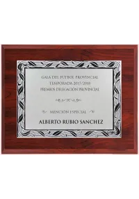 Placa conmemorativa placa con diseo plateado