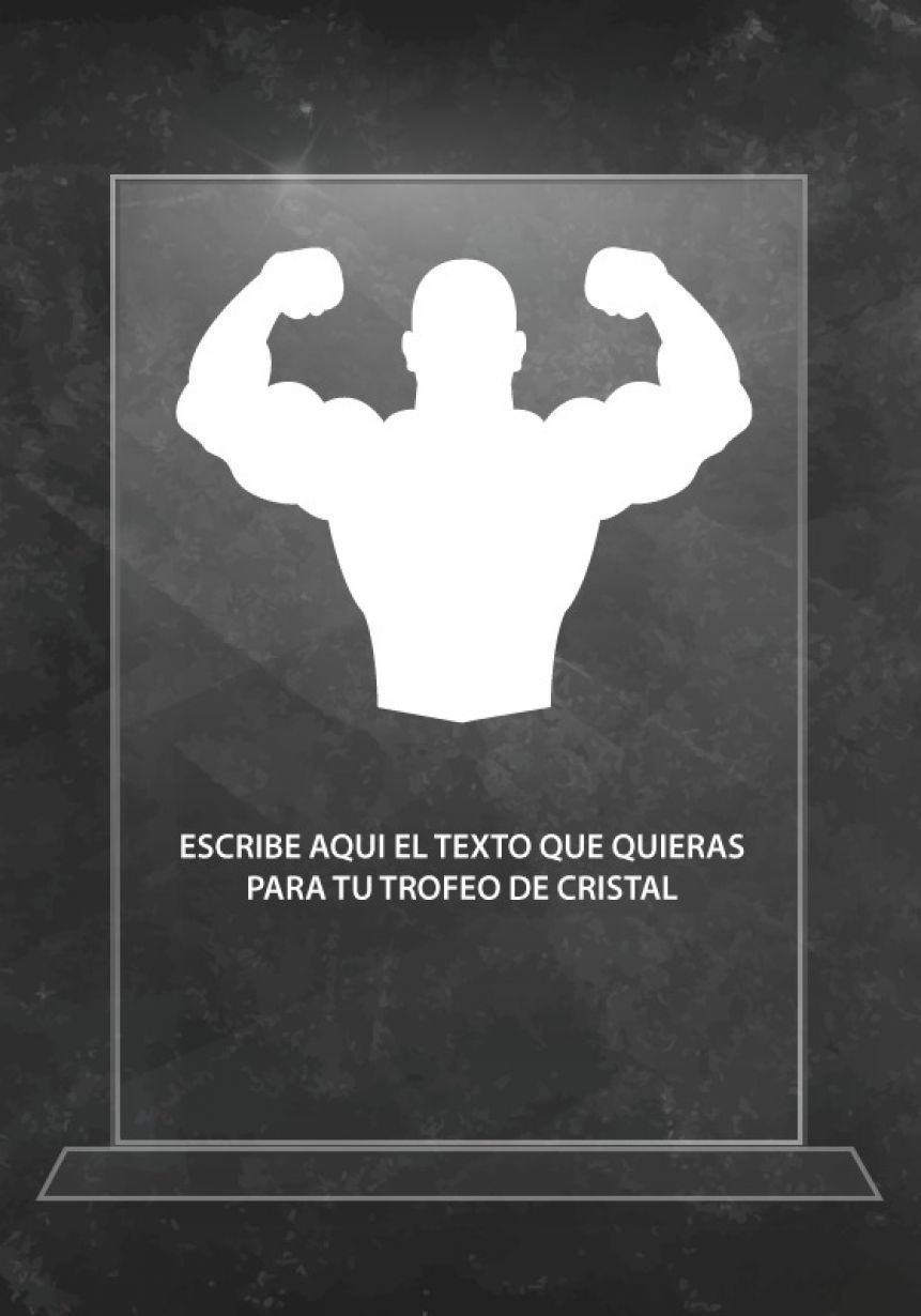 Trofeo de cristal culturismo