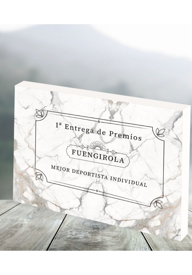 Marble methacrylate commemorative plaque