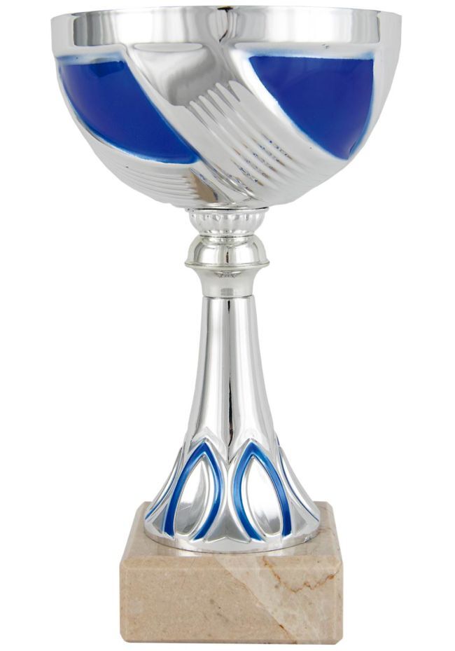 Blue polka dot trophy