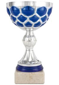 Trofeo columna ovalos azul y plt 2765