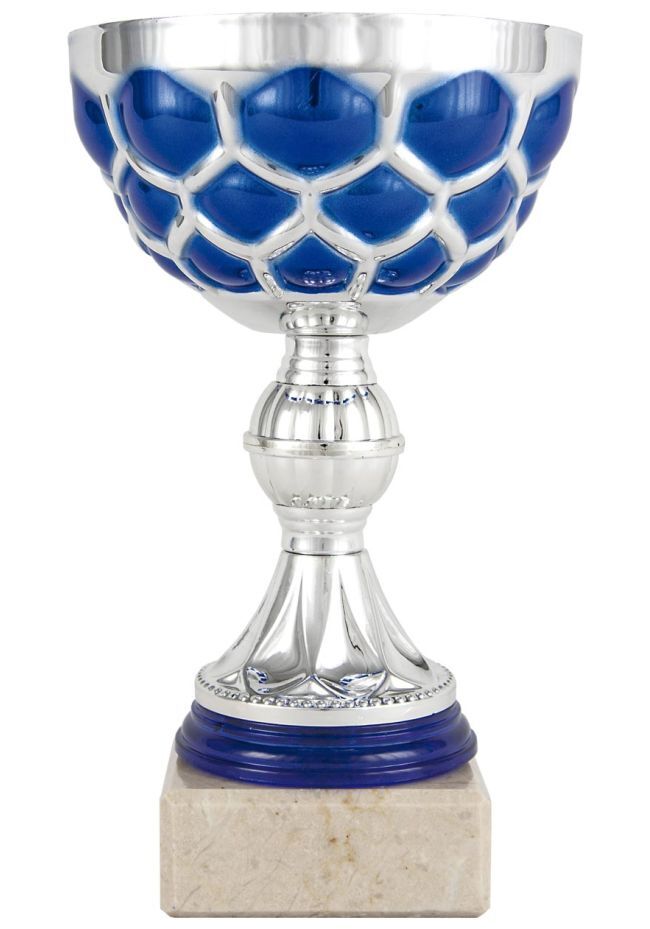 Alesandro blue oval column trophy