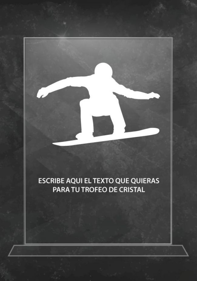 Trofeo de cristal snowboard