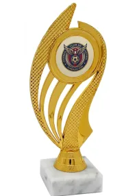 Trofeo con disco central para cualquier deporte
