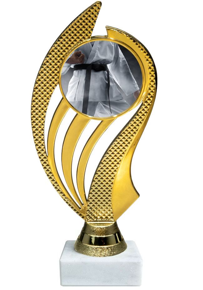 Trophy with central disc for any sport