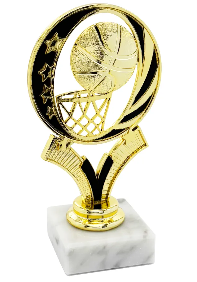 Basketball-Trophäe aus Kunstharz mit Marmorsockel
