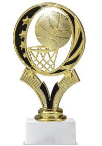 Trofeo de baloncesto de resina con peana de mármol