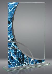 Troféu de cristal com parte marmorizada