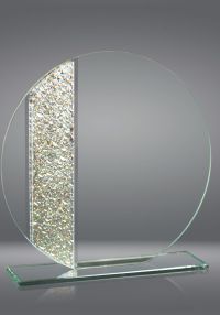 Trofeo de Cristal con parte marmolada 2883