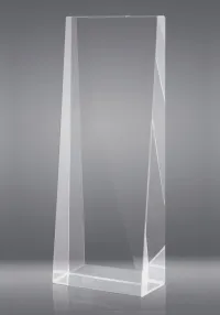 Trofeo de cristal en forma de cua